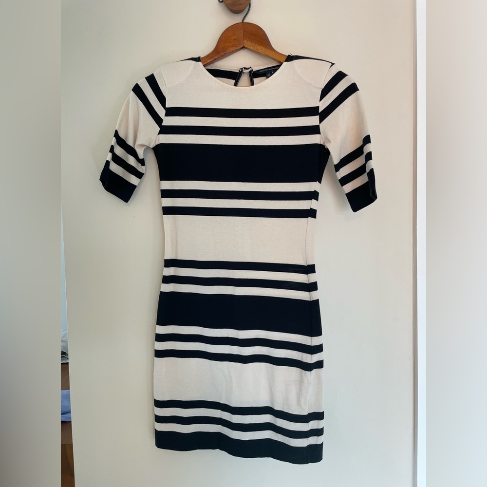 French Connection black and white mini dress